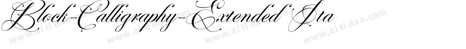 Block-Calligraphy-Extended Italic字体转换